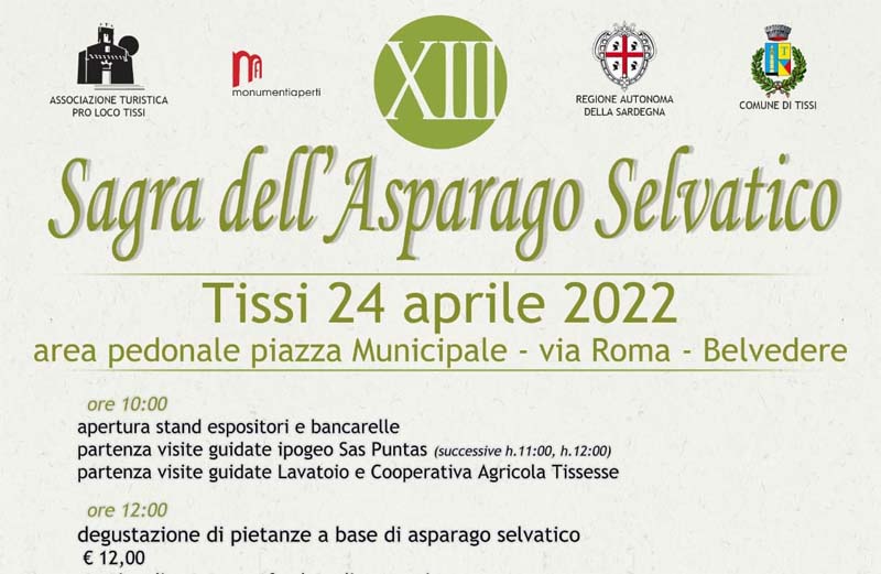 Sagra asparago selvatico di Tissi, programma 2022