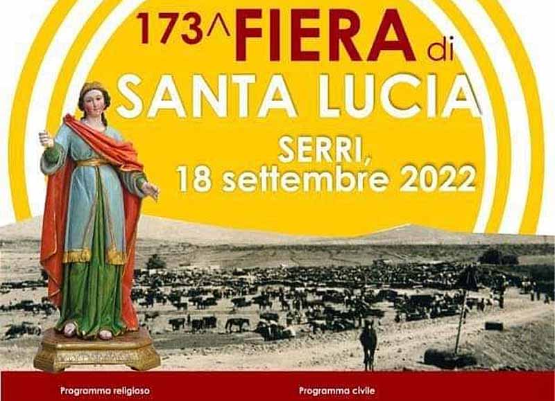 Fiera di Santa Lucia 2022 a Serri, manifesto