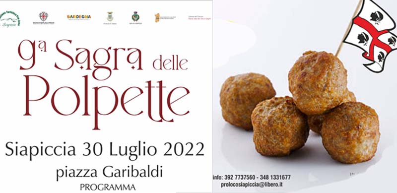 Sagra polpette 2022 a Siapiccia, manifesto e programma
