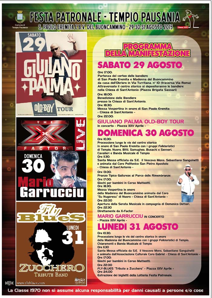festa-patronale-tempio-pausania-manifesto-e-programma-2015