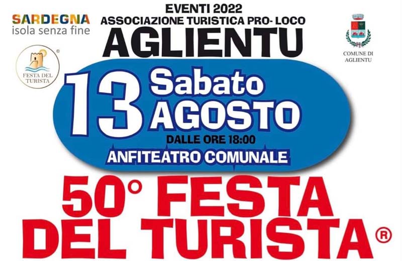 Festa del turista Aglientu 2022, manifesto e programma