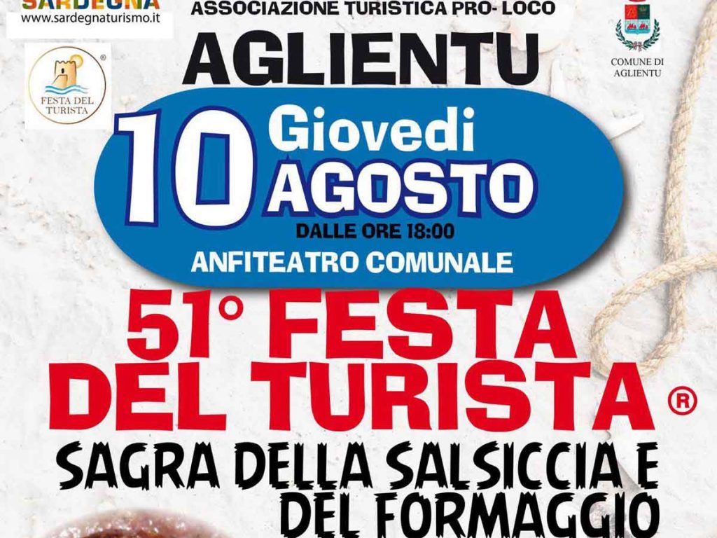 Festa del turista Aglientu 2023, manifesto e programma