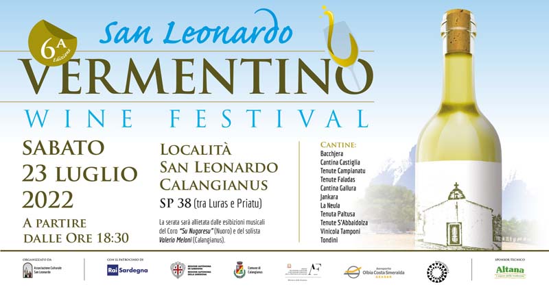 Vermentino Wine Festival Calangianus 2022, manifesto e programma