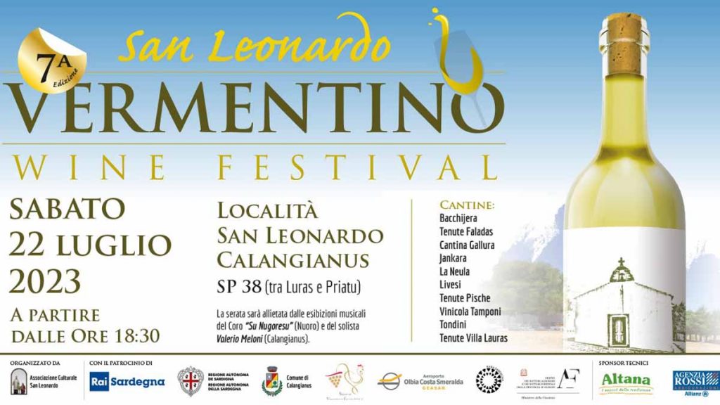 Sagra del vermentino 2023 a Calangianus, data e programma 2023