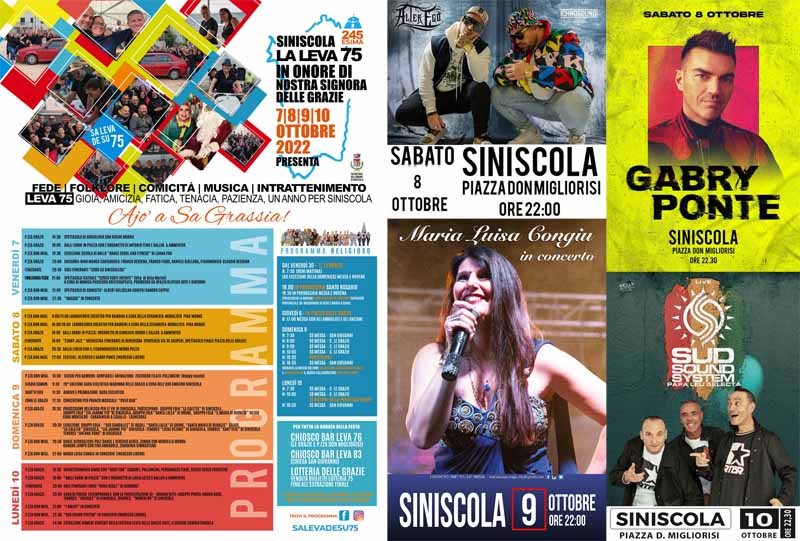 Festa Madonna delle Grazie Siniscola 2022, programma