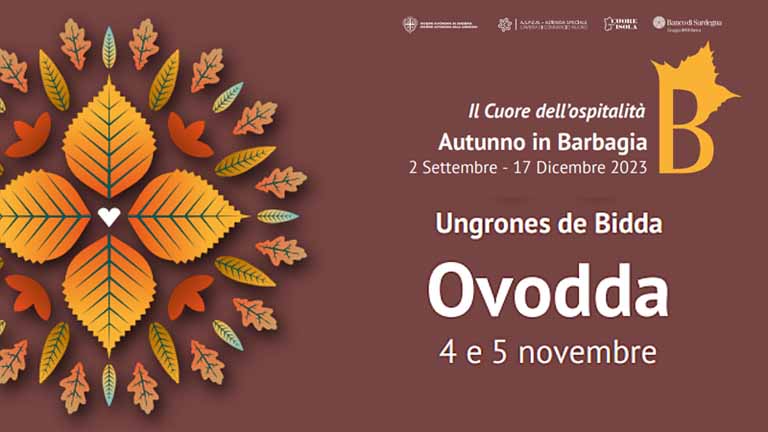 Autunno in Barbagia Ovodda 2023, manifesto con date e programma