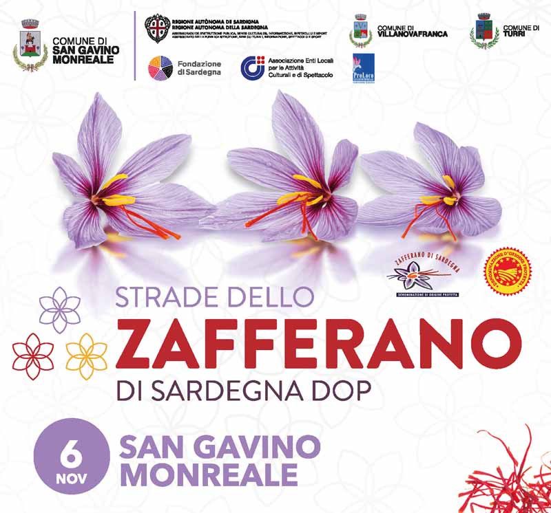 Sagra zafferano San Gavino Monreale 2022, manifesto