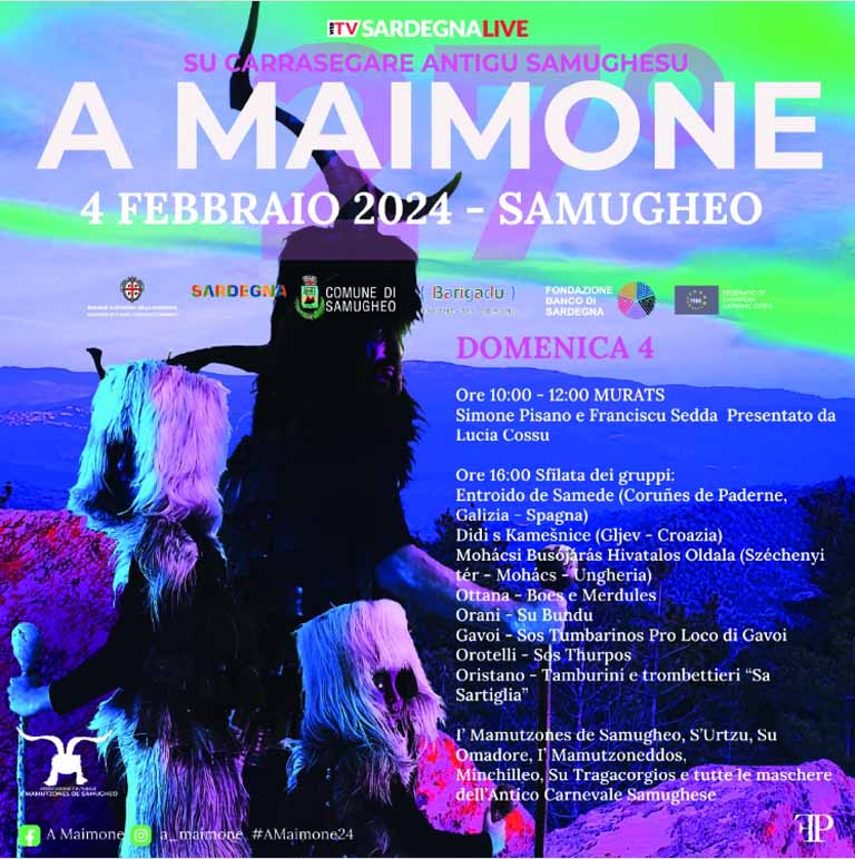 A Maimone 2024, manifesto con data e programma del carnevale di Samugheo