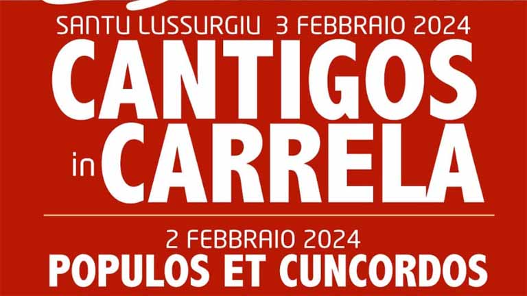 Cantigos in carrela 2024 a Santu Lussurgiu, manifesto le date!