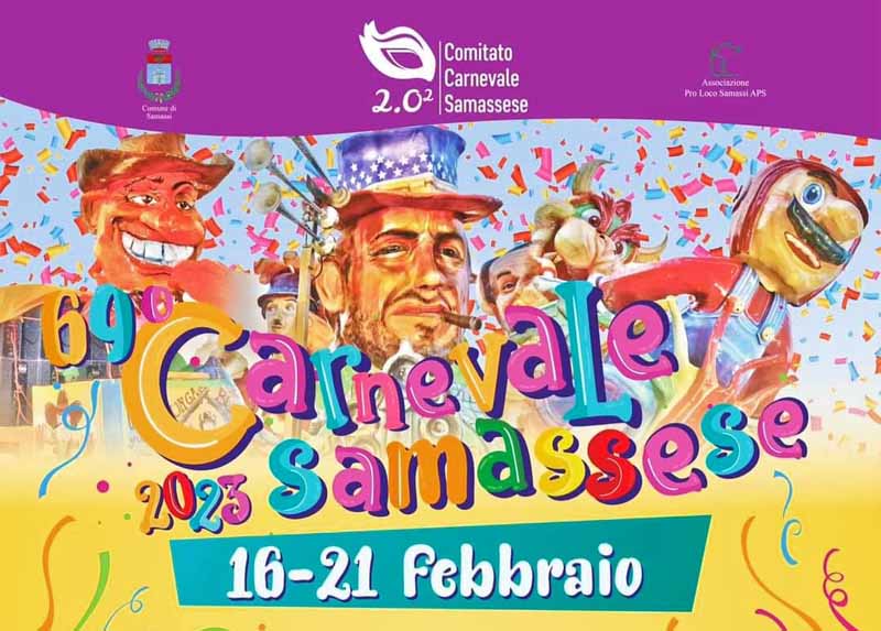 Carnevale Samassese 2023, manifesto e programma sfilate