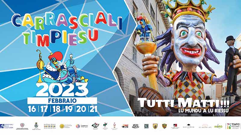 Carnevale di Tempio 2023, manifesto e programma