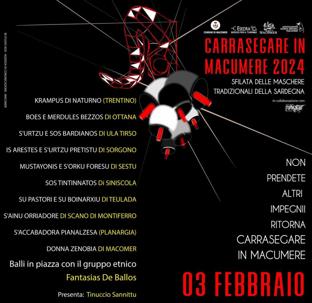 Carnevale tradizionale Macomer 2024, data e programma sfilata