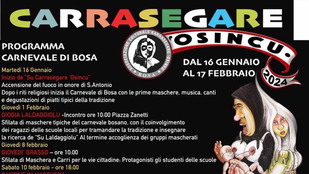 Carrasegare Osincu bosa 2024, date e manifesto