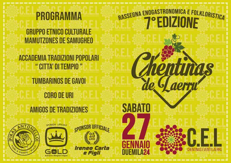 Chentina de Laerru 2024, manifesto con data e programma