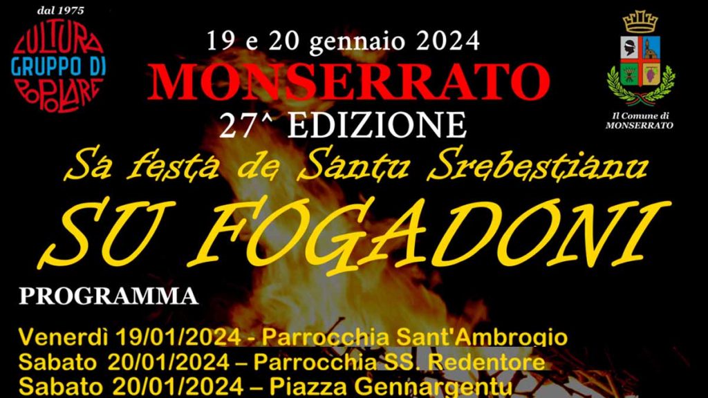 Su Fogadoni Monserrato 2024, date e manifesto