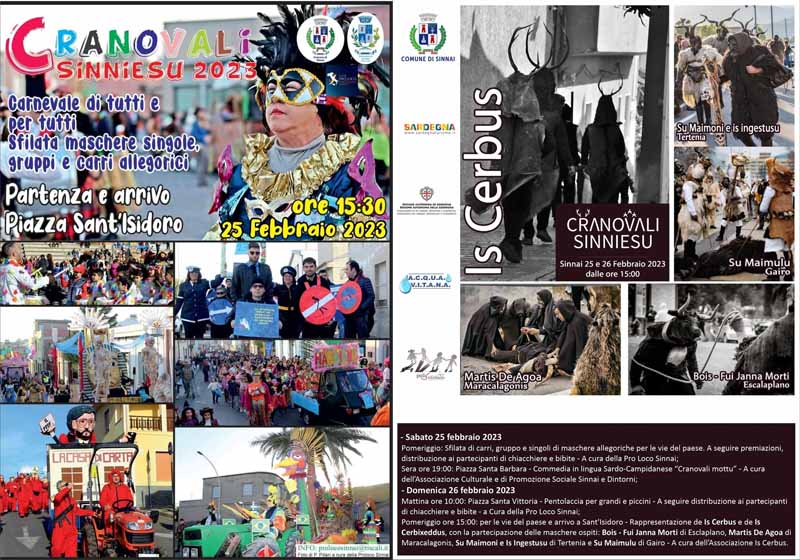 Carnevale Sinnai 2023, date e programma
