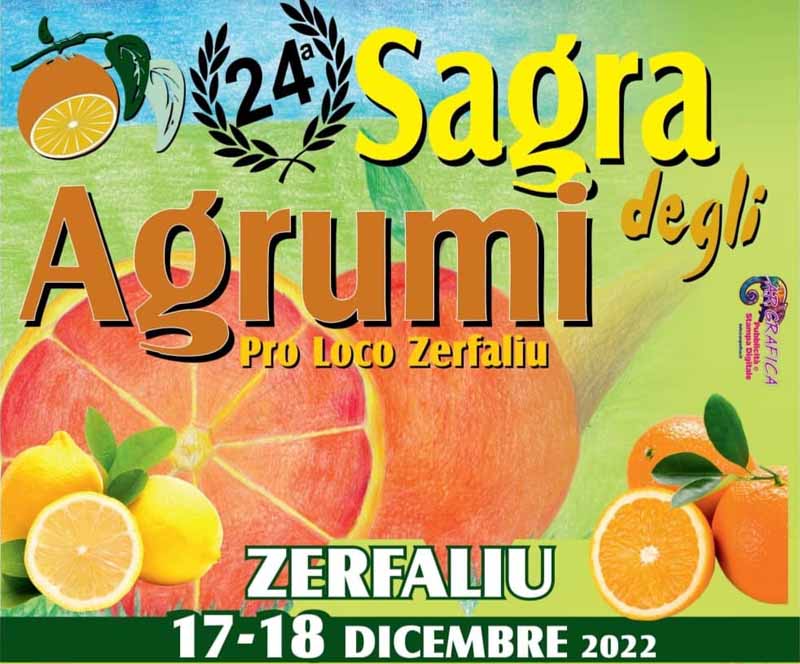 Sagra degli agrumi du Zerfaliu 2022, manifesto e programma