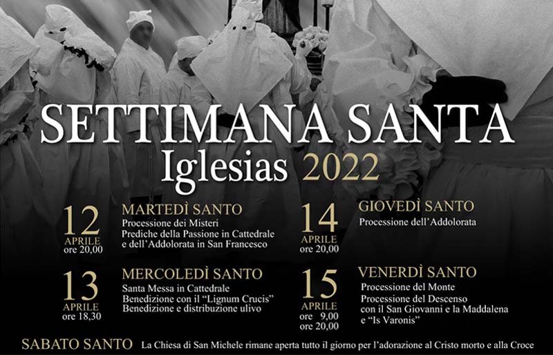 Programma della Settimana Santa 2022 a Iglesias