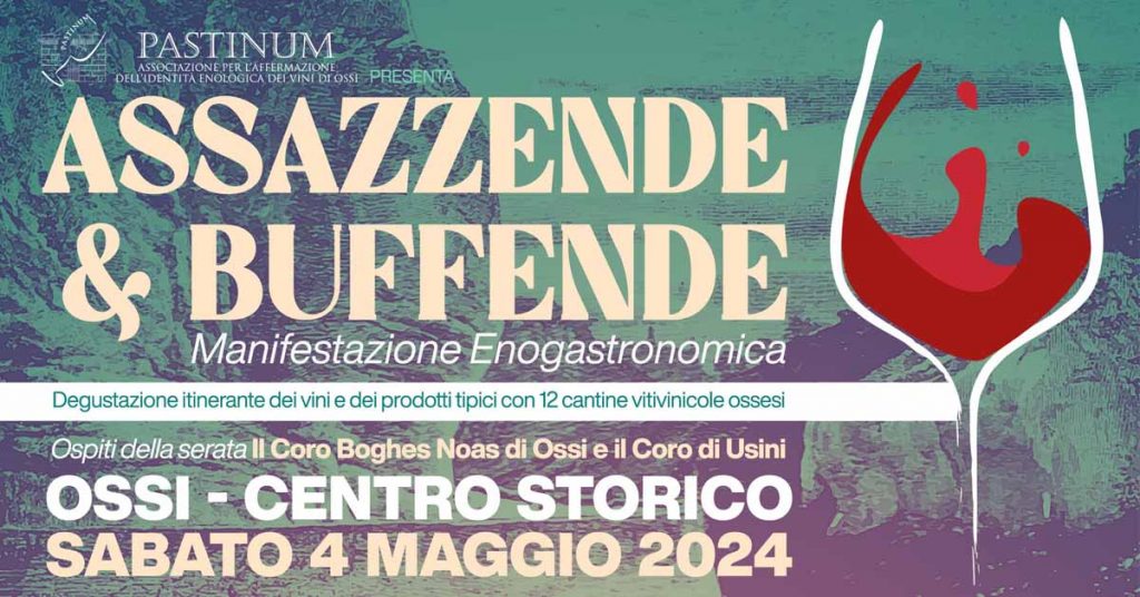 Assazzende e buffende a Ossi, locandina con data e programma 2024