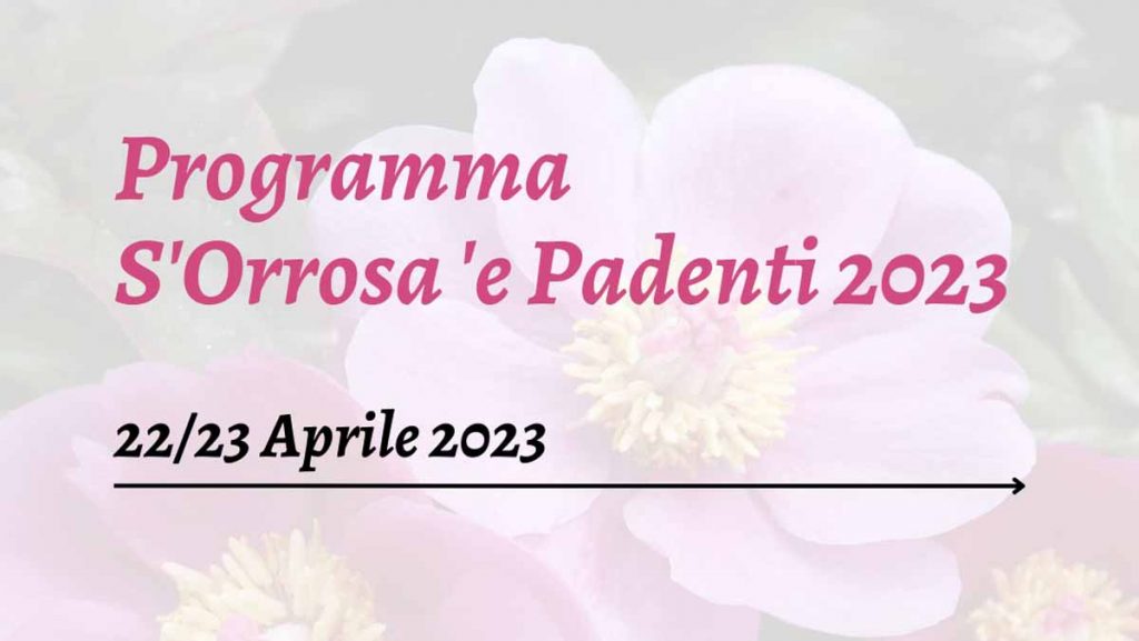 Programma s' Orrosa e Padenti Seulo 2023