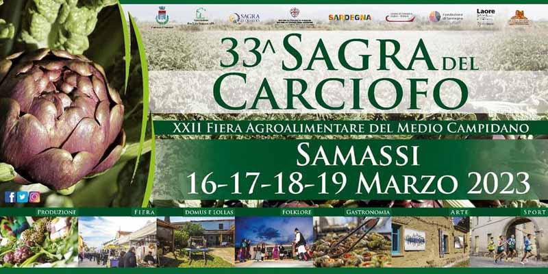 SAGRA DEL CARCIOFO SAMASSI 2023, DATE E MANIFESTO