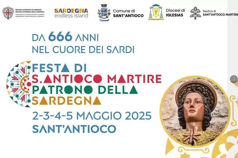 Sagra Sant'Antioco 2025, manifesto ufficiale con date, programma e orari eventi