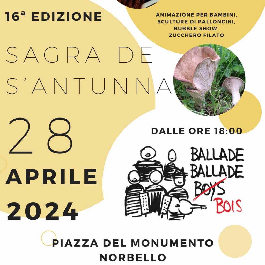 Sagra Antunna Norbello 2024, manifesto e programma