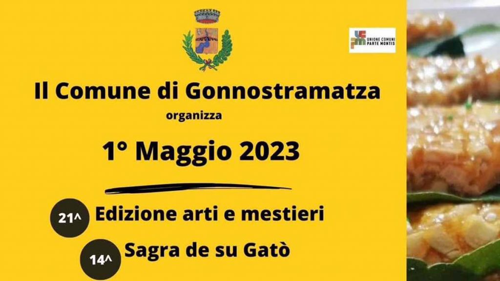 Sagra del gatò 2023 a Gonnostramatza, manifesto, data e programma
