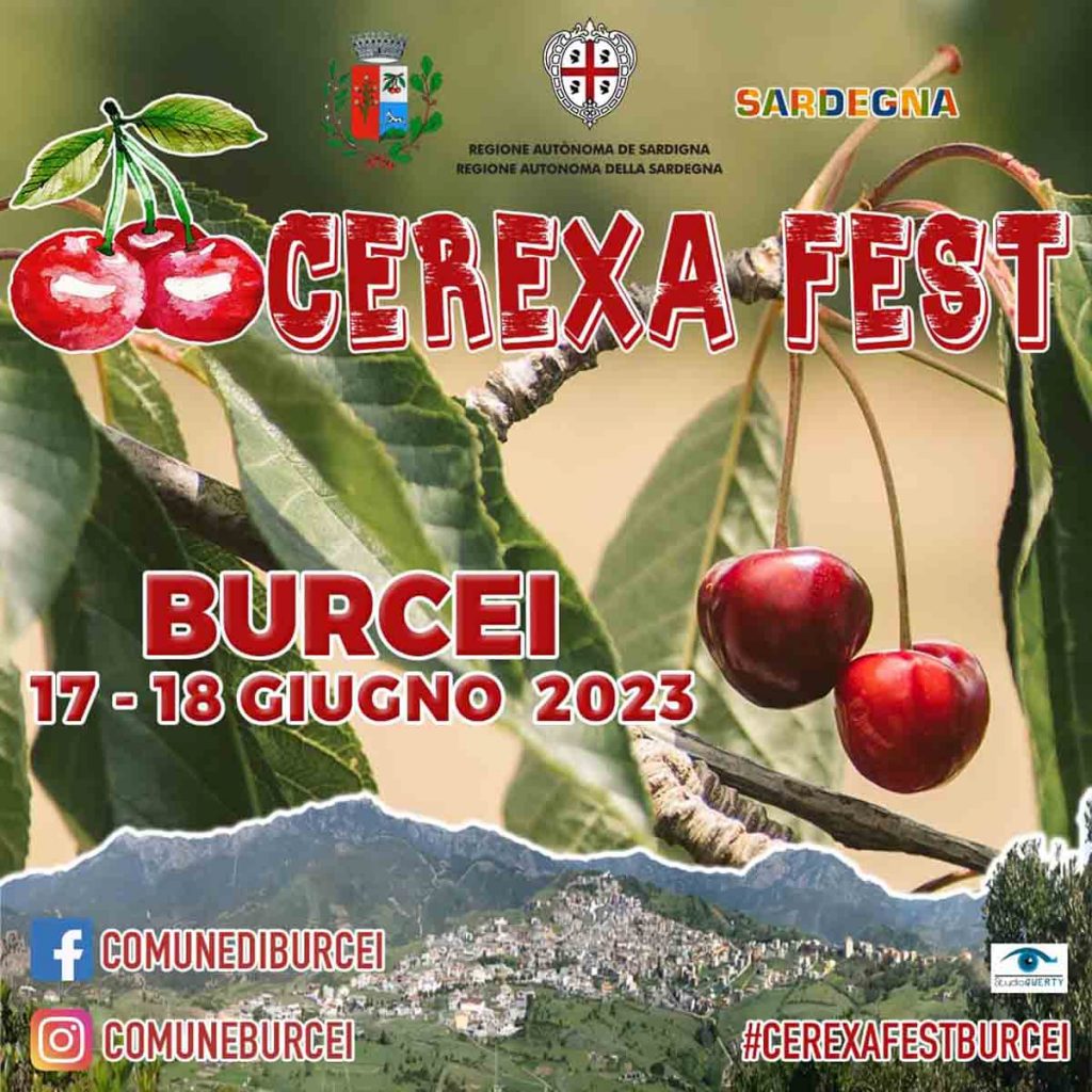 Sagra delle ciliegie Burcei 2023, manifesto aggiornato