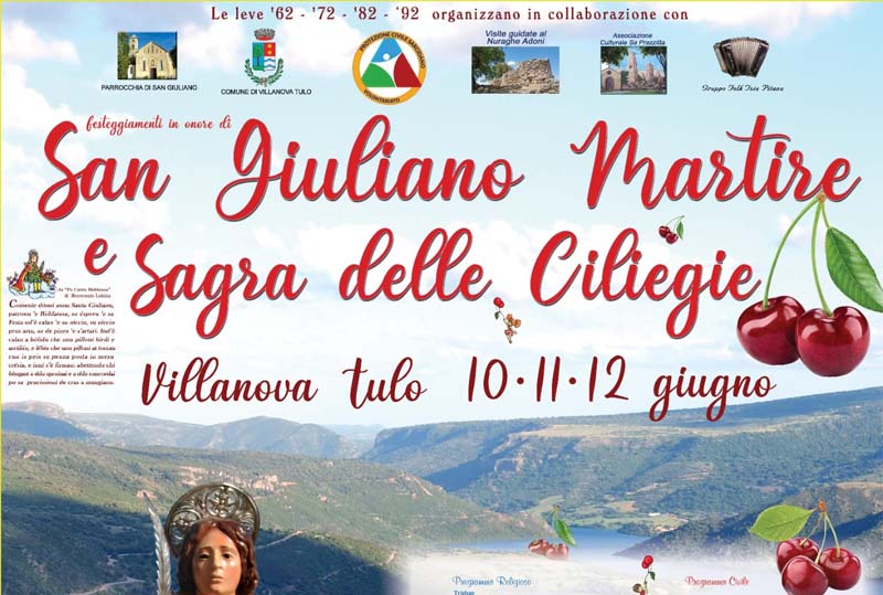 Sagra delle ciliegie di Villanova Tulo, manifesto e programma