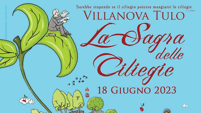 Sagra delle ciliegie Villanovatulo 2023, manifesto