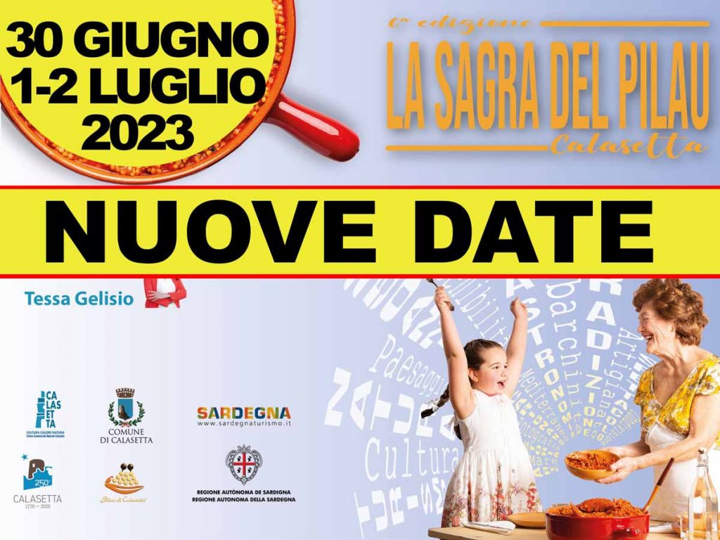 Sagra del Pilau 2023 a Calasetta, ecco le nuove date, manifesto aggiornato