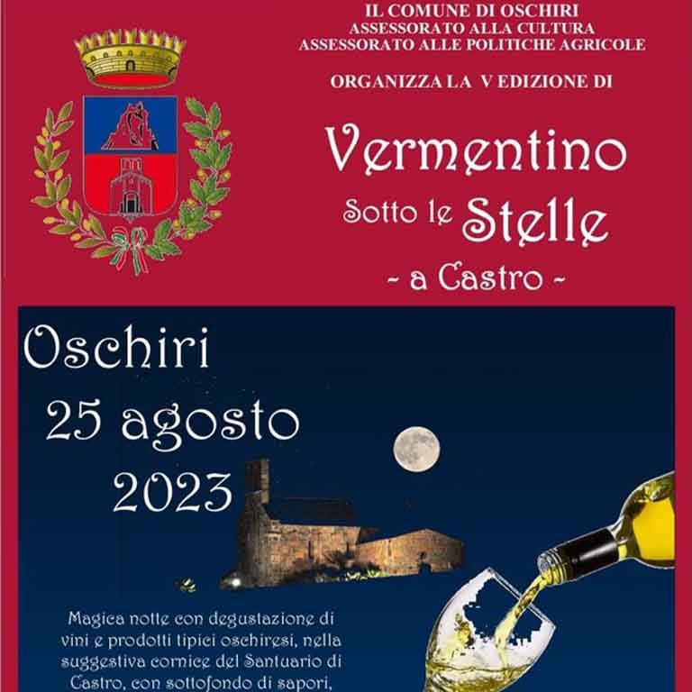 Vermentino sotto le stelle Oschiri 2023, manifesto e programma
