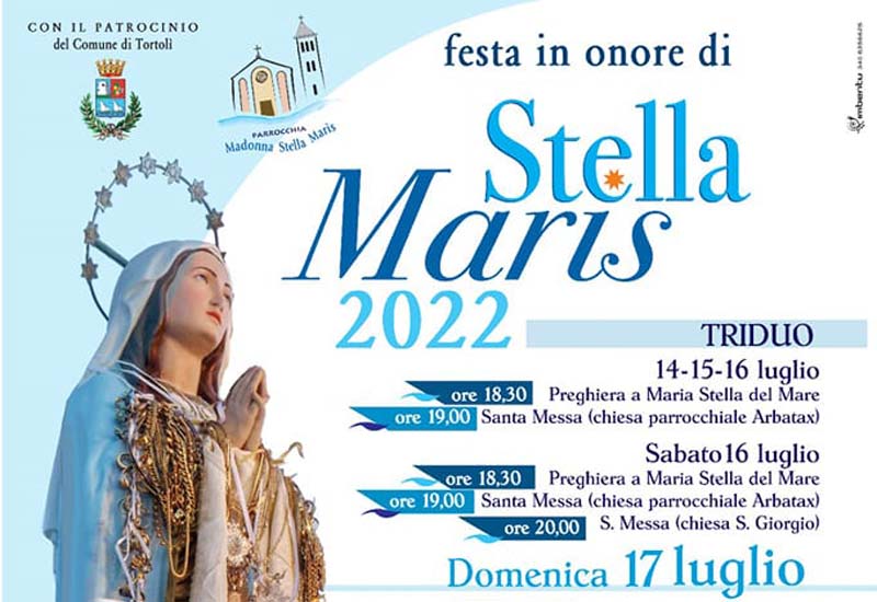 Stella Maris Arbatas 2022, programma religioso e civile 2022