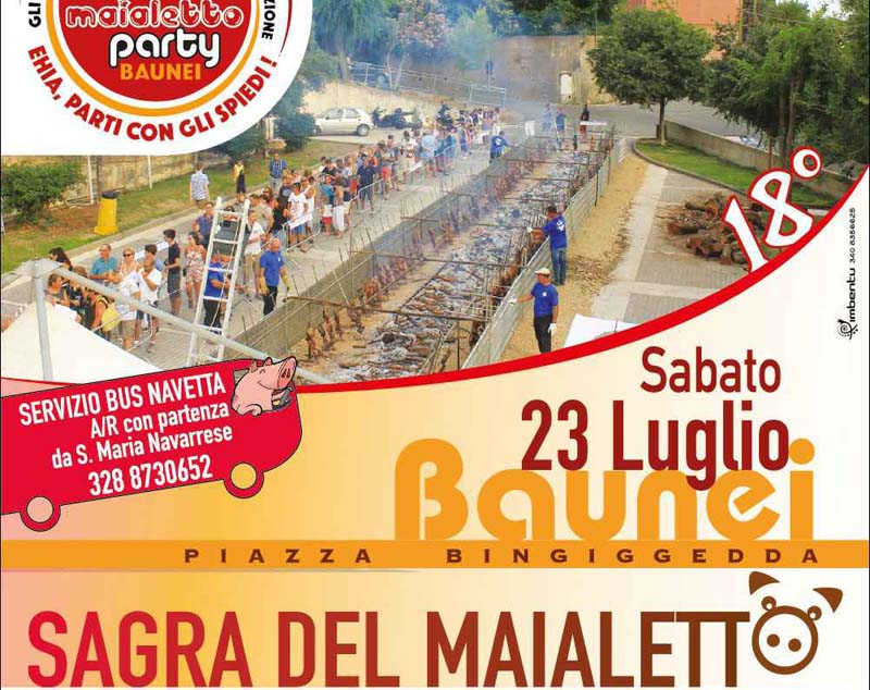 Sagra del maialetto 2022 a Baunei, programma