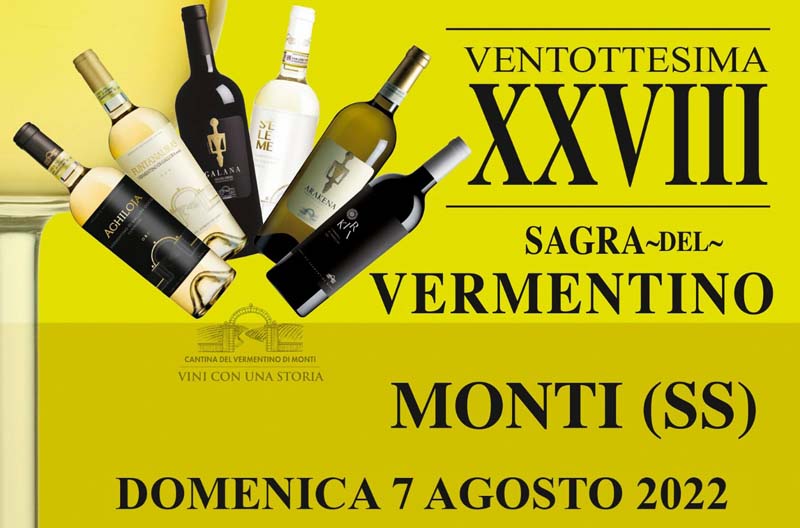 Sagra del Vermentino 2022 a Monti, manifesto