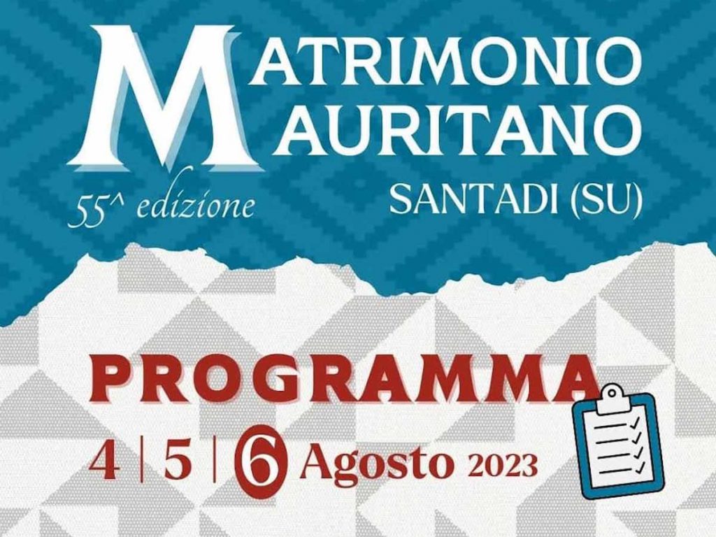 Matrimonio Mauritano Santadi 2023, date e manifesto aggiornato