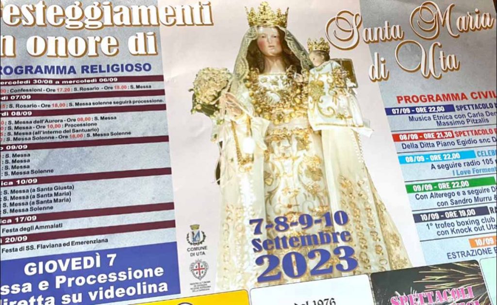 Festa di Santa Maria 2023 a Uta, programma e date