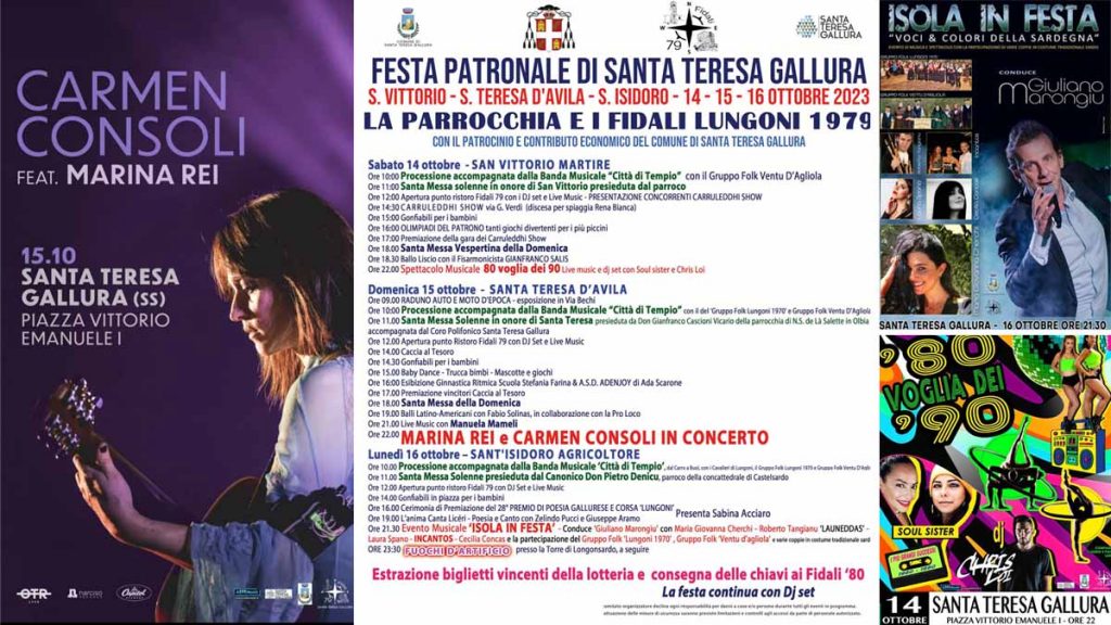 Programma festa patronale di Santa Teresa Gallura 2023