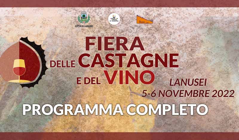 Sagra castagne e vino nuovo a Lanusei 2022, manifesto e programma