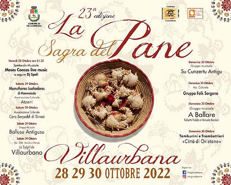 Sagra del pane Villaurbana 2022, programma