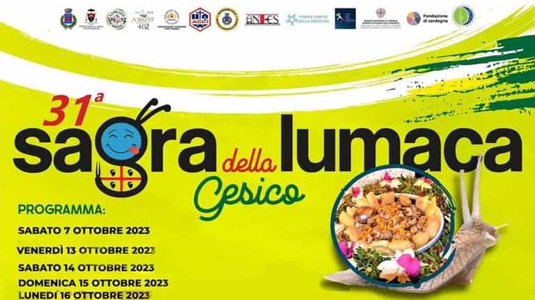 Sagra della lumaca Gesico 2023, date e manifesto