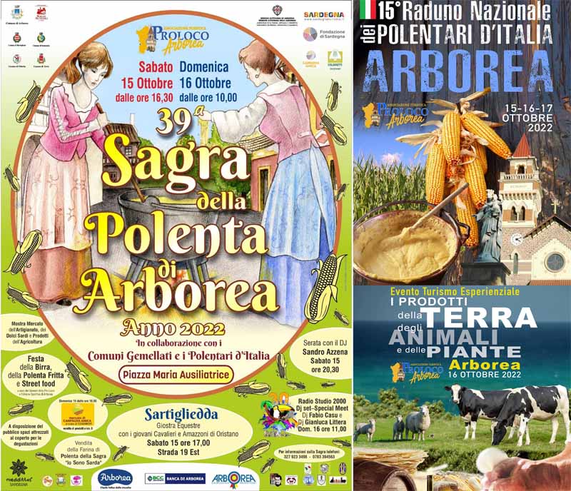 Sagra della polenta di Arborea, programma e locandina