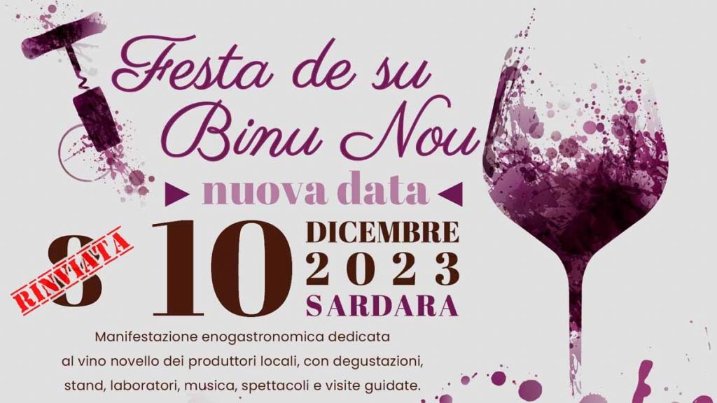 festa de su binu nou Sardara 2023,nuova data e manifesto