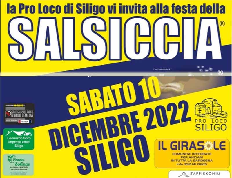 Sagra della salsiccia Siligo 2022, manifesto e programma!