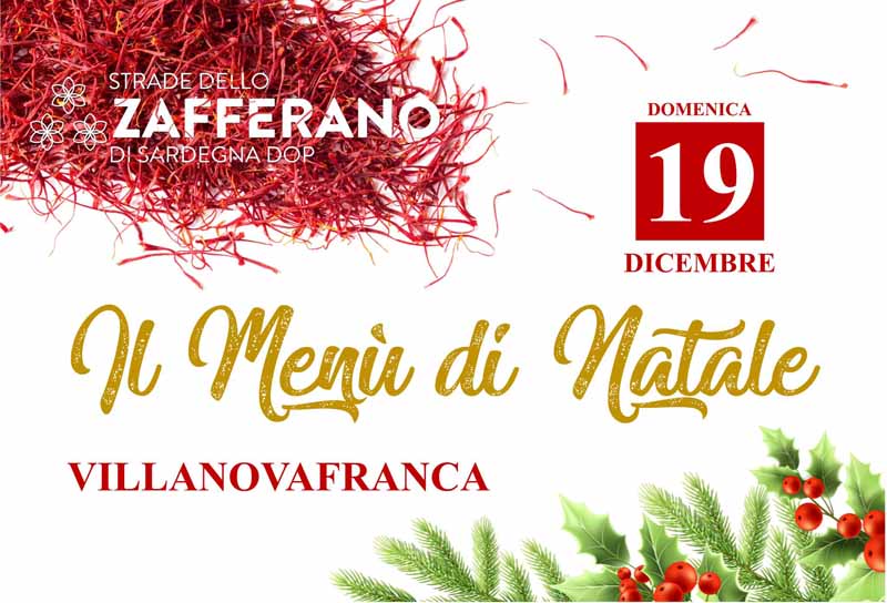 Il menù di Natale abase di zafferano a Villanovafranca
