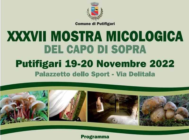Mostra micologica del Capo di Sopra a Putifigari, manifesto e programma 2022