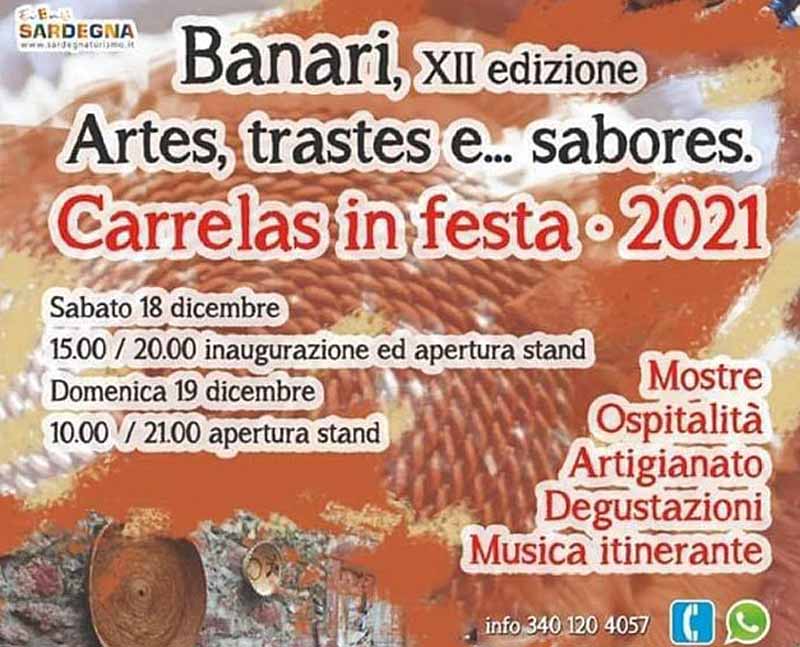 Carrelas in festa a Banari, programma 2021