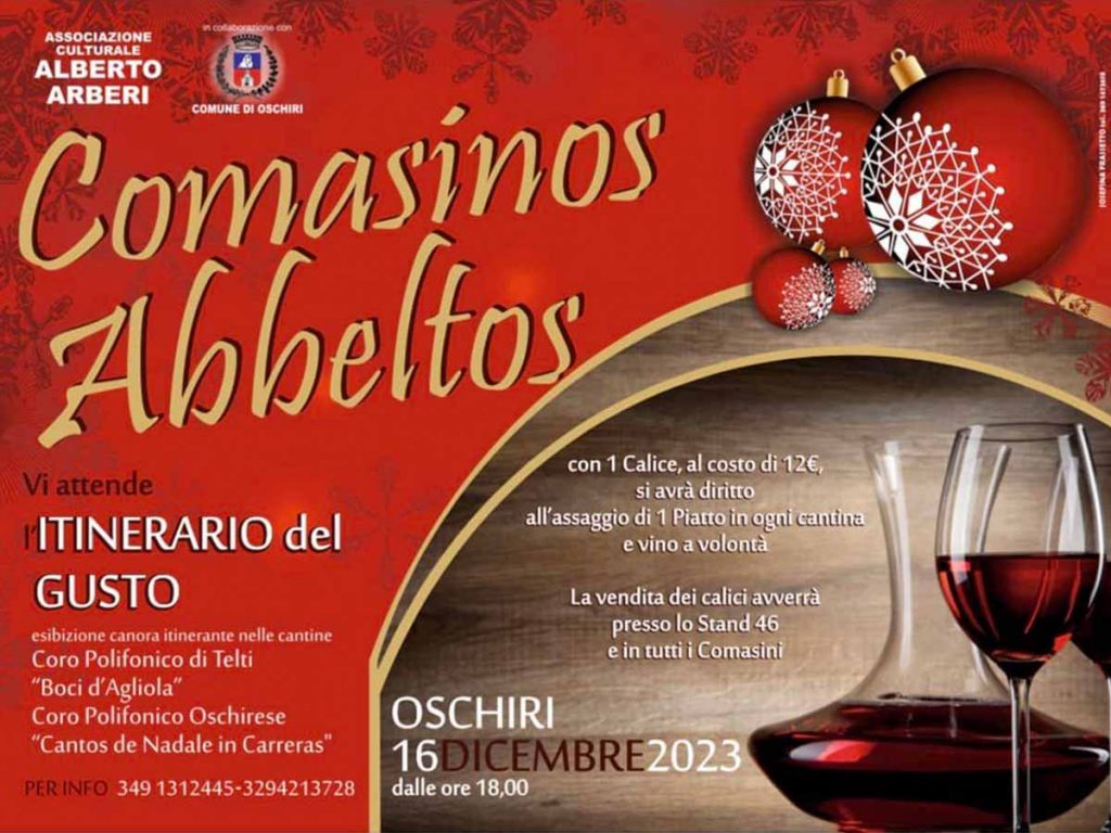 Comasinos Abbeltos Oschiri 2023, date e manifesto