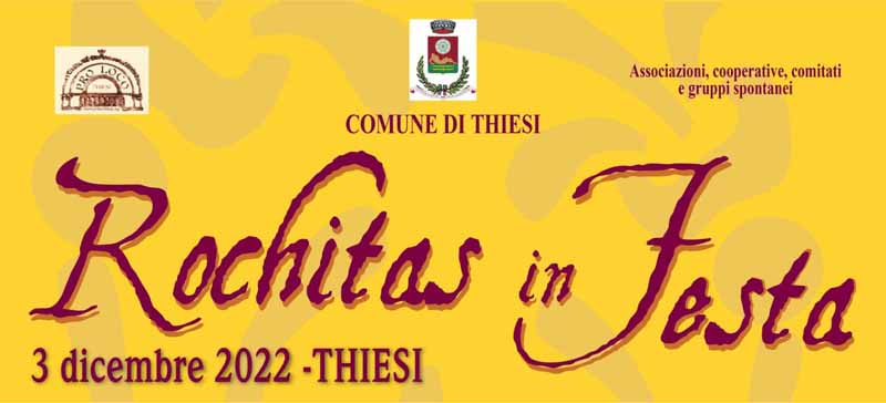 Rochitas in festa 2022 a Thiesi, manifesto